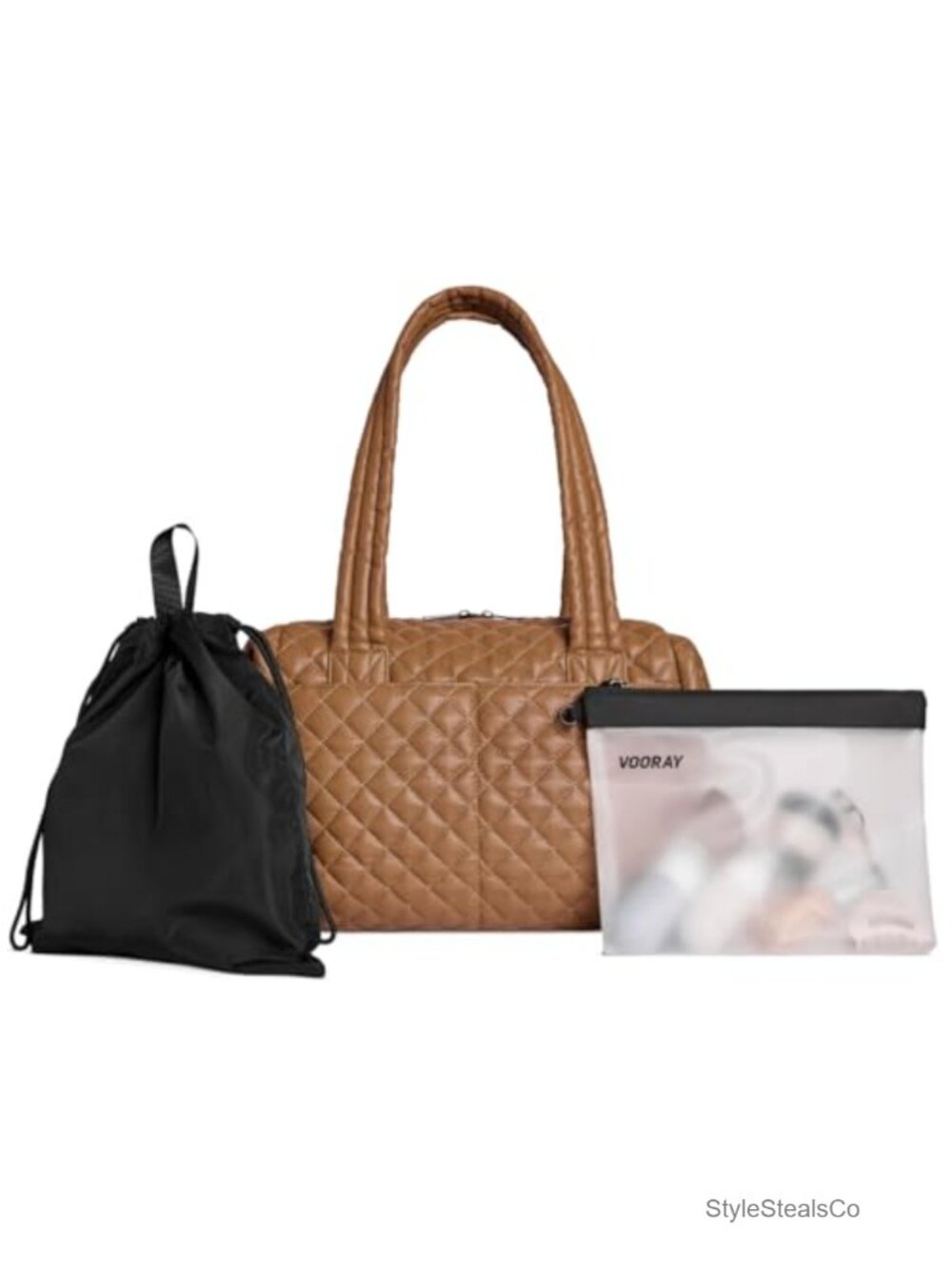 25L Weekender Duffel Bag with Laptop Sleeve, Removable Strap, Wet/Dry Pouch